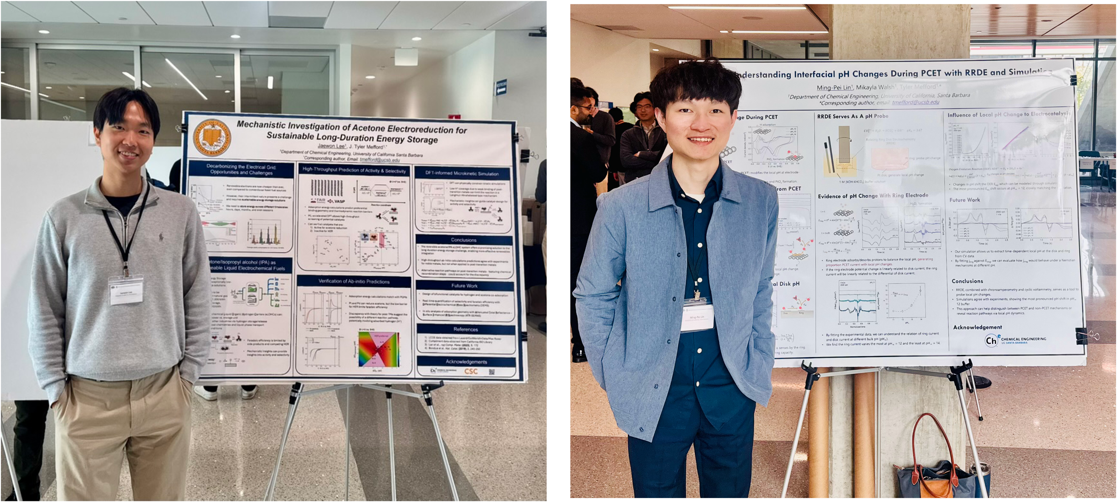 Picture of Jaewon and Ming-Pei presenting posters